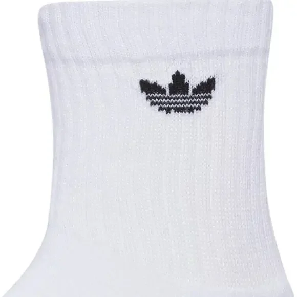 ADIDAS Mens Socks Crew Moisture Wicking Cushioned 3 Pair Shoe Size Large 6-12 - Picture 7 of 10